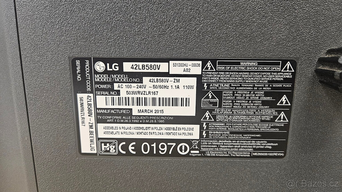 Televize SMART LED, 106cm, 42", LG 42LB580V - 6