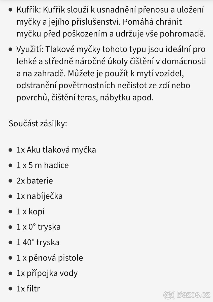 Aku tlaková myčka - 6