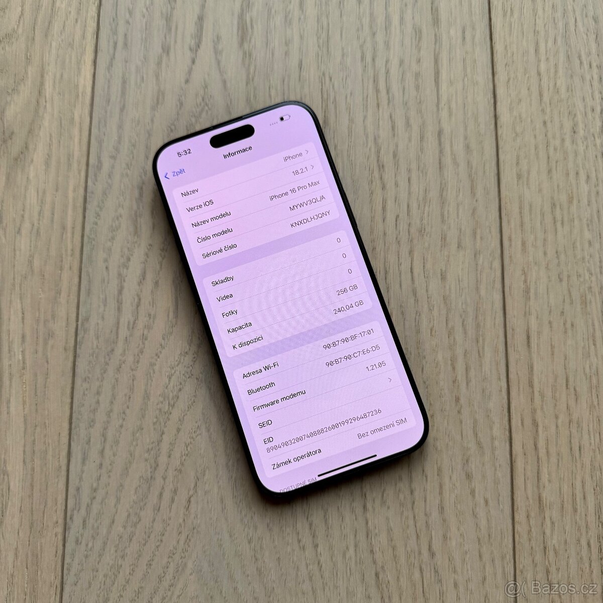 ZÁNOVNÍ APPLE IPHONE 16 PRO MAX 256GB-ČERNÝ,100% BATERIE - 6