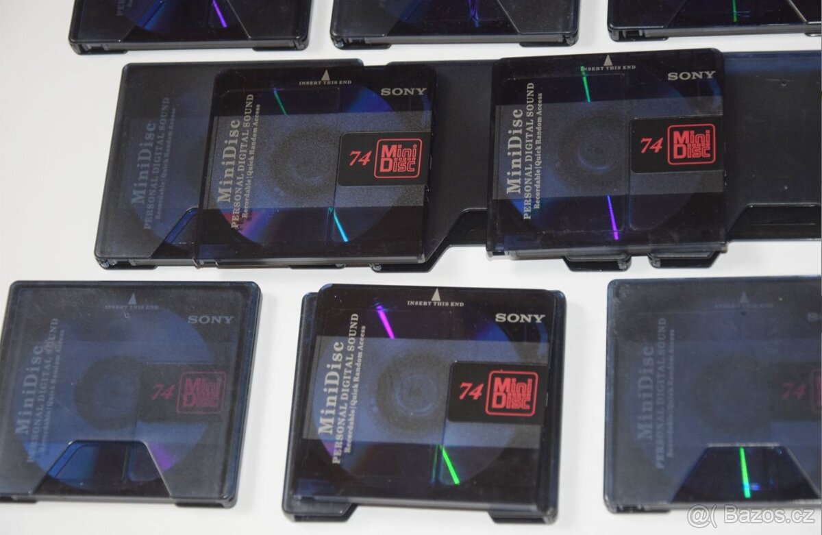 MD minidisc SONY 74min., s obaly, sada 9ks - 6