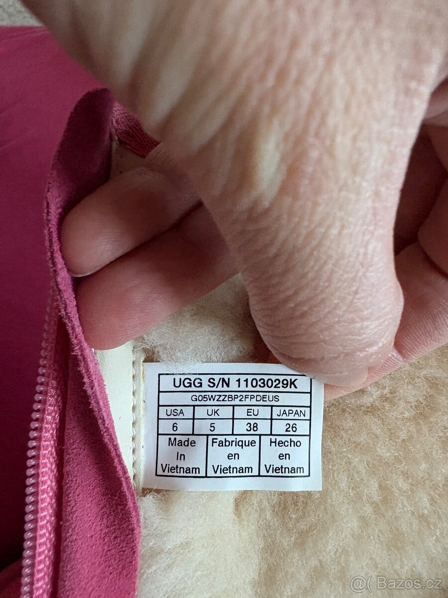 UGG sněhule válenky vel 38 Lil Sunshine II Back Zipper Pink - 6
