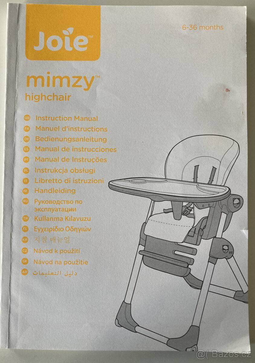 Jídelní židlička Joie mimzy - 6