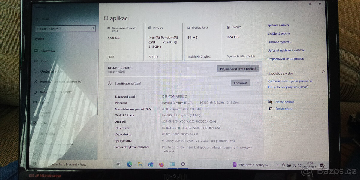Notebook DELL Inspiron 5010 - 6