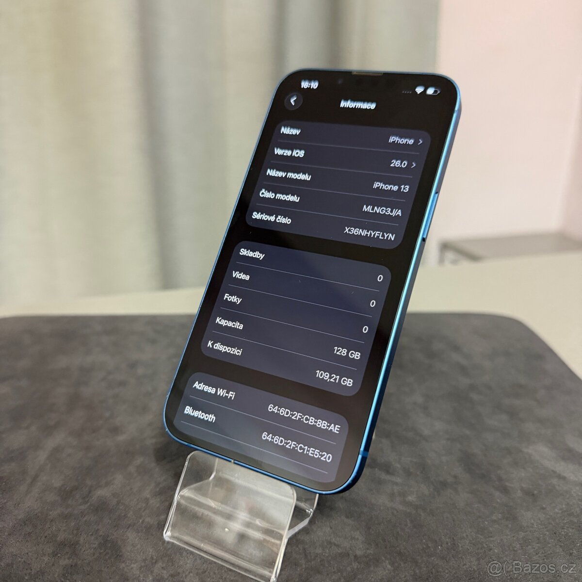 iPhone 13 128GB modrý, pěkný stav, 12 měsíců záruka - 6