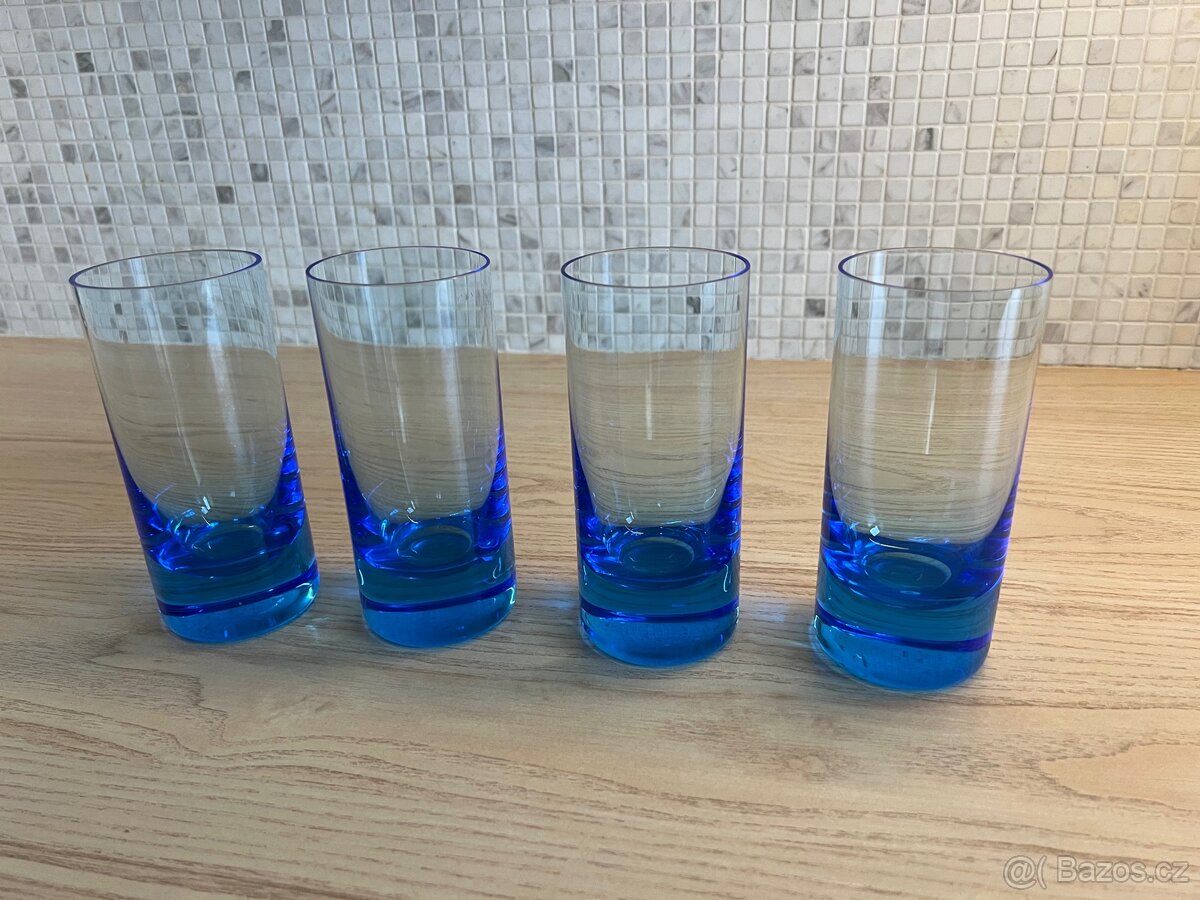 Moser skleničky na vodu modrá - 6