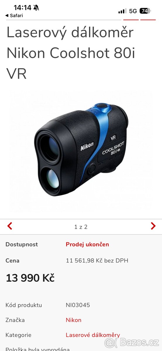 Laserový dálkoměr Nikon Coolshot 80i VR - 6