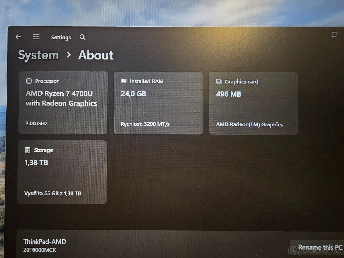 ThinkPad E14 (Ryzen 7 + 24gb RAM + 1tb SSD + 512gb NVMe) - 6