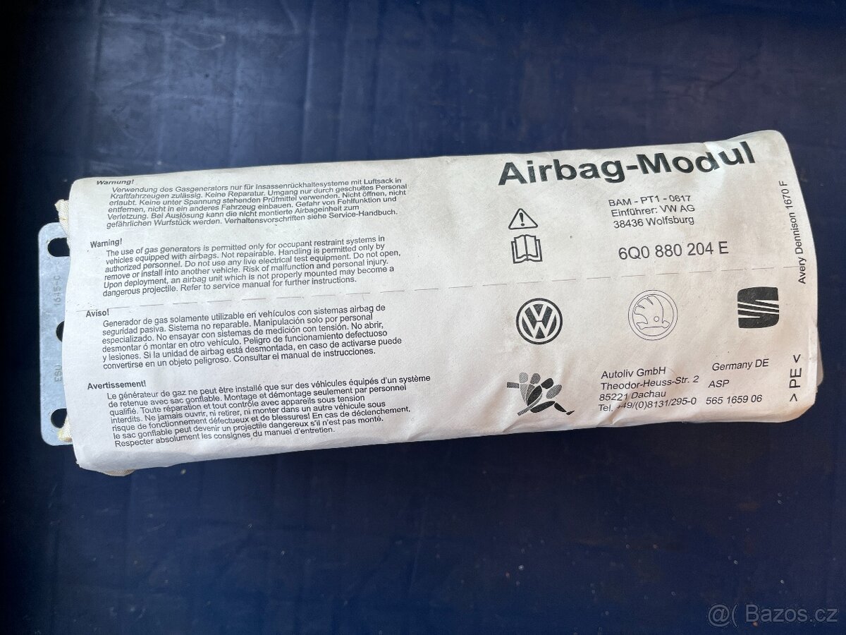 Airbag sada + palubovka - Fabia 1 - 6