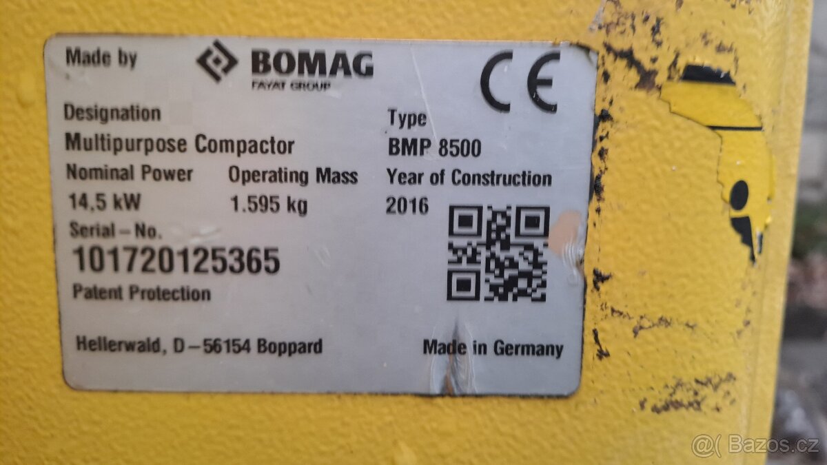 JEŽKOVÝ VÁLEC BOMAG BMP 8500 - 2016 - 6