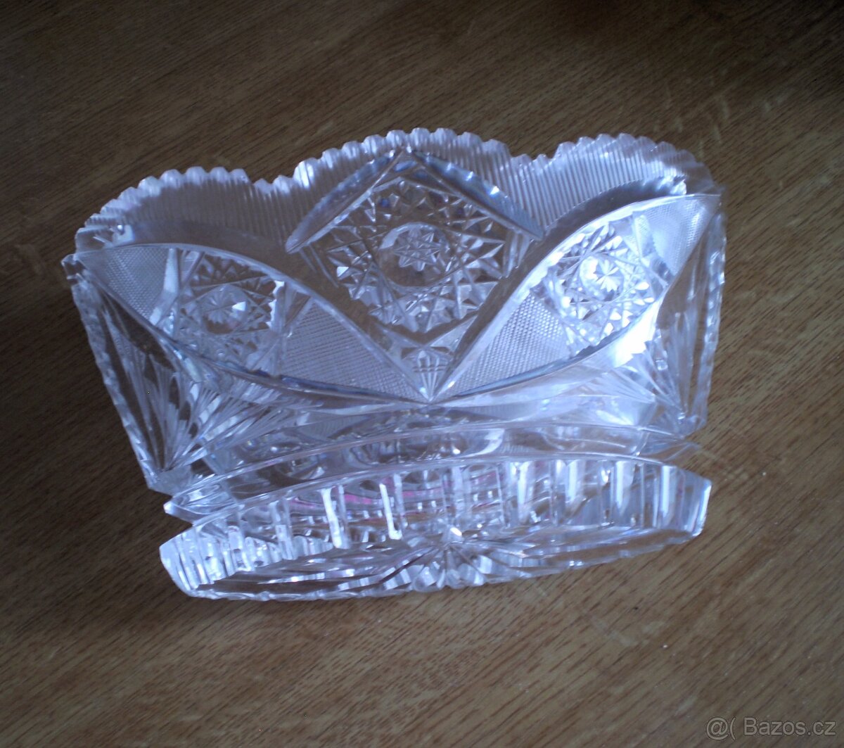 staré broušené křišťálové sklo - 6
