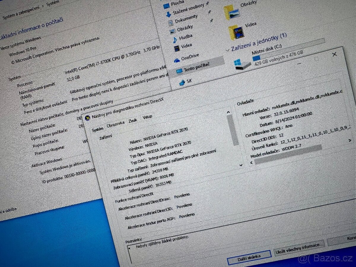 HERNÍ PC I7 8700K/32GB RAM/RTX 2070/512GB SSD - 6