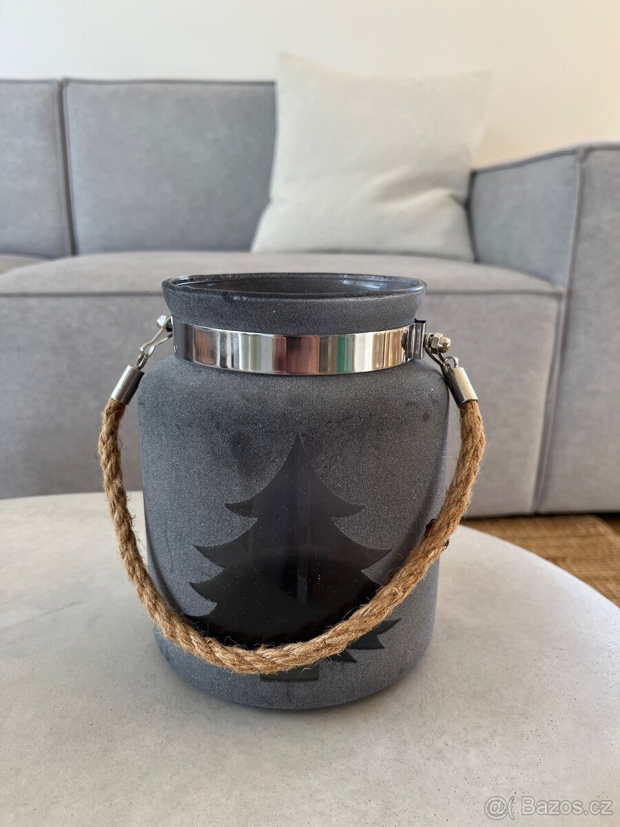 Šedá lucerna na svíčku - 6