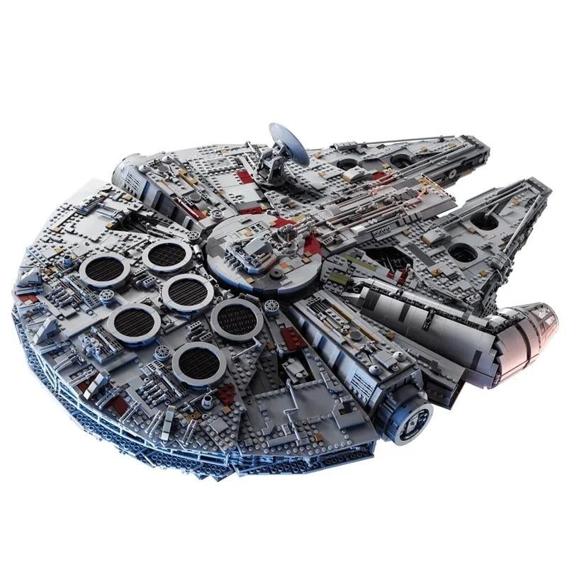 Stavebnice Star Wars Millennium Falcon + osvětlení,podstavec - 6