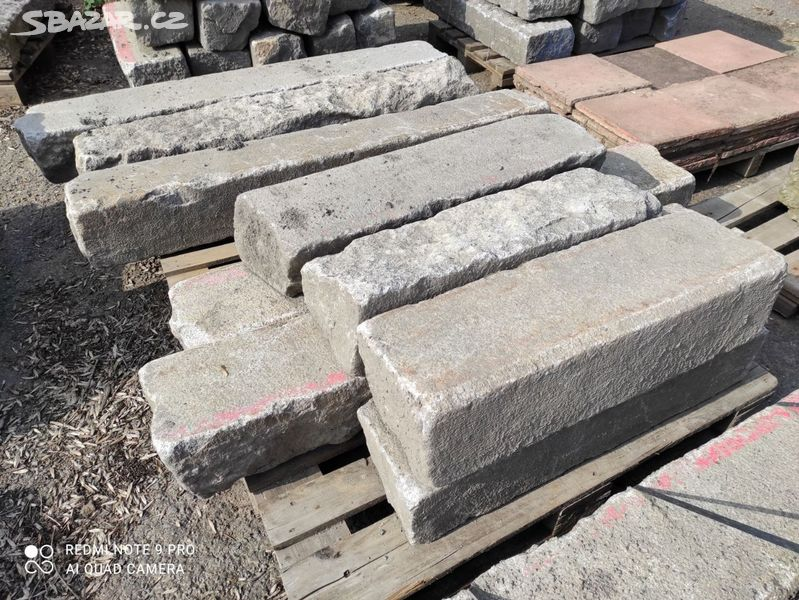 Staré kamenné obrubníky, obruby, žulové obrubníky - 6