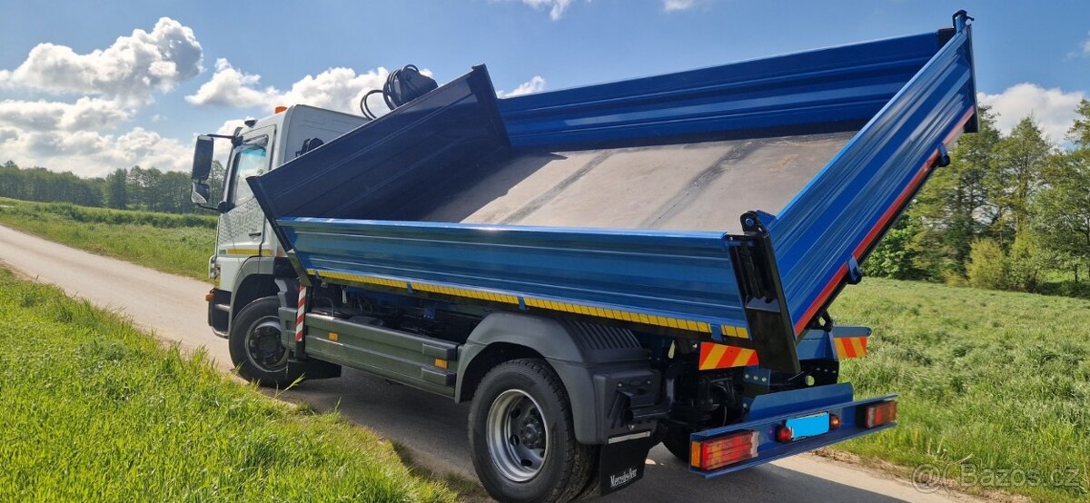 Mercedes Atego 1218 třístranný sklápěč s hydraulickou rukou - 6