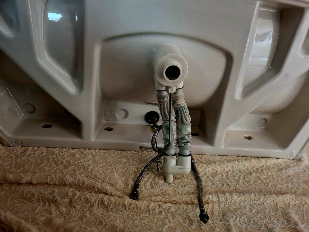 Designové umyvadlo s baterií -BEZ POŠKOZENÍ, odpad uprostřed - 6