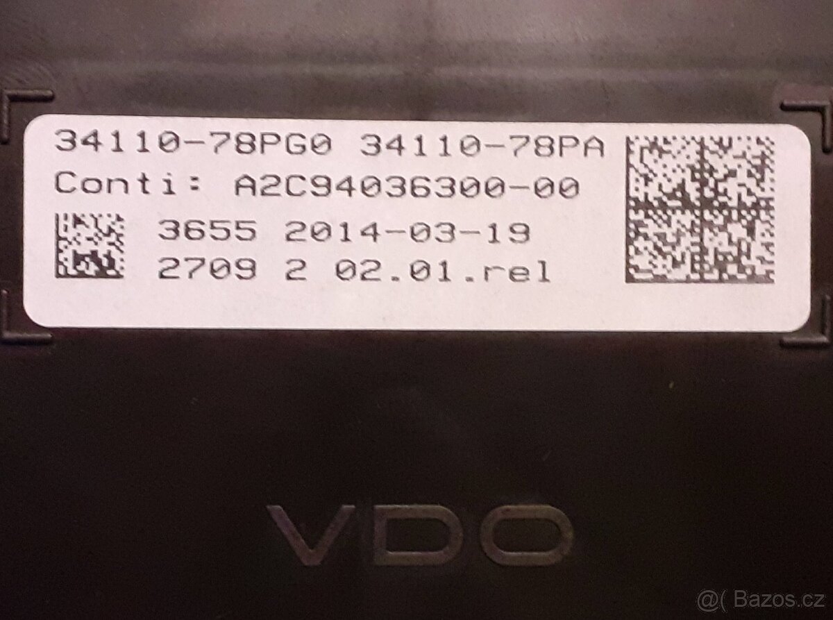 Tachometr Suzuki Swift 2010-2017 stav Nové - 6