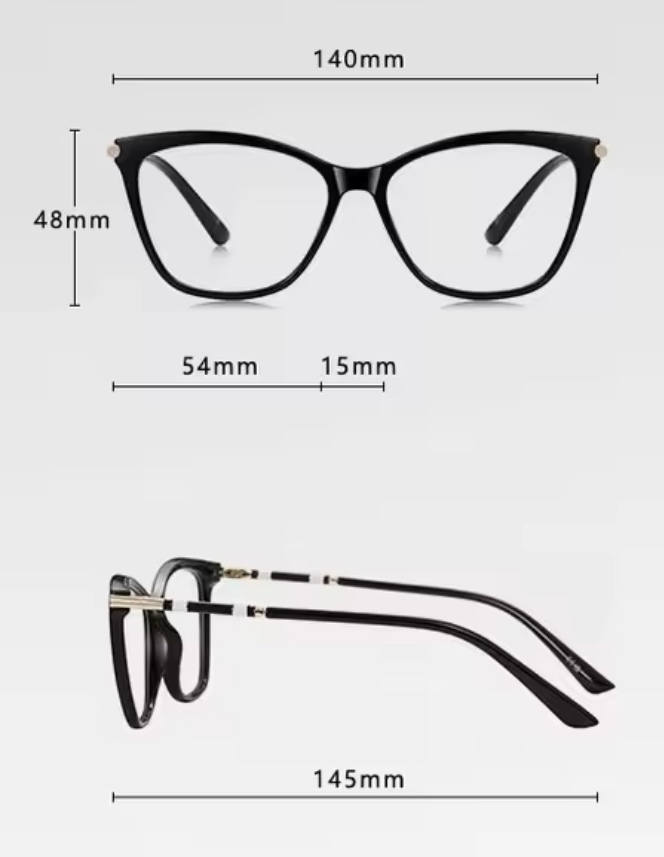 Červené dioptrické brýle na dálku -1,50 - 6