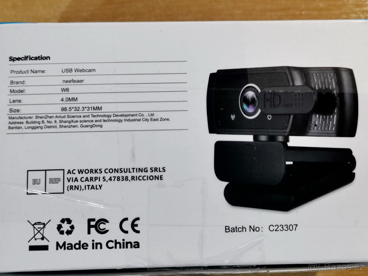 Webkamera 1080P s tripodem na LCD/samostatně, USB - 6