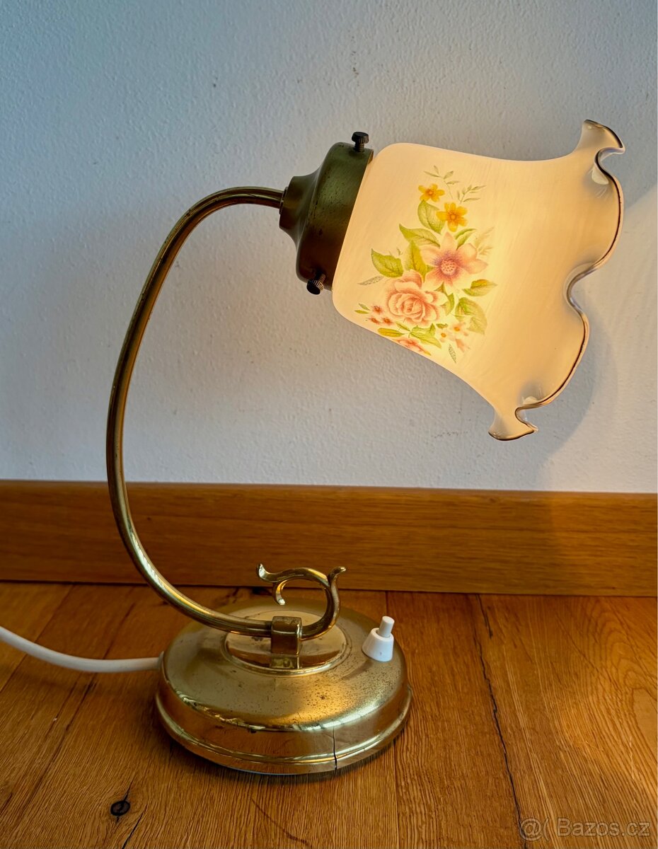 Stará mosazná romantická lampička - 6
