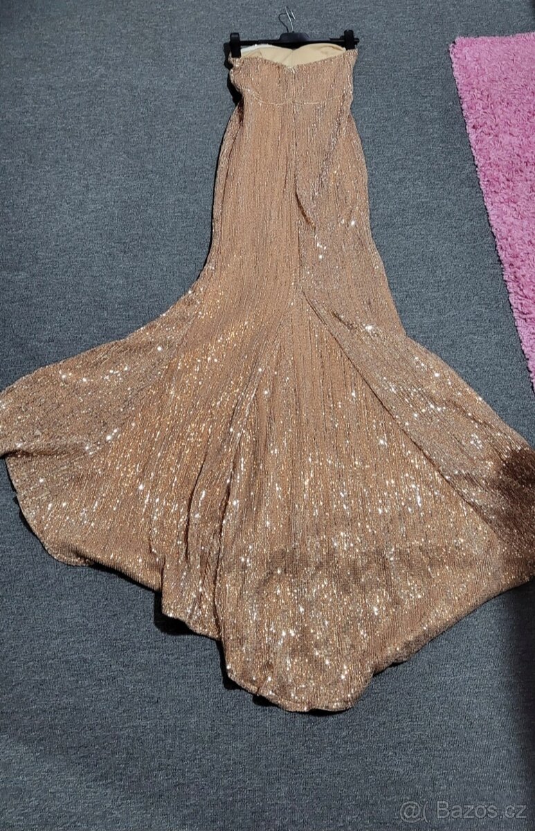 Šaty na ples růžovo zlaté - 6