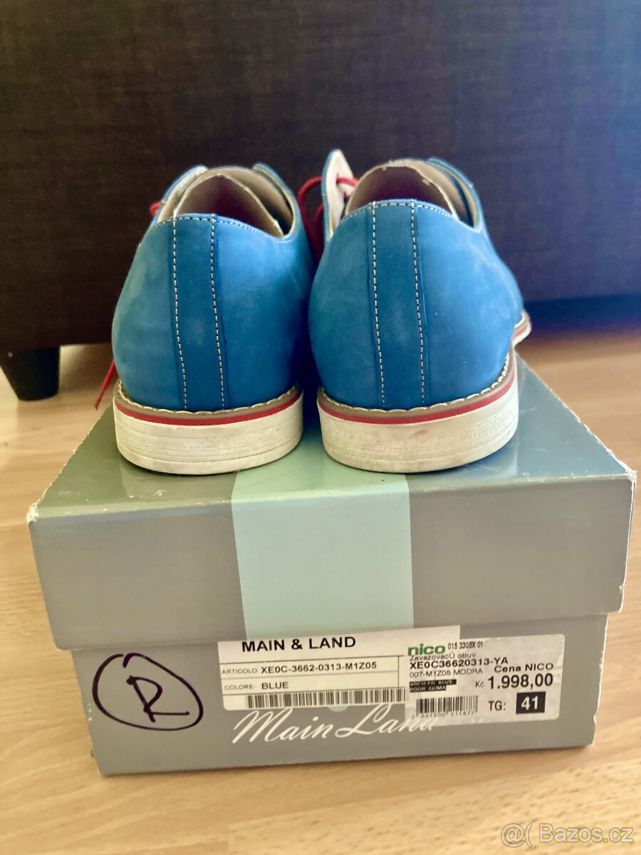 Nové pánské kožené boty, zn. Main Land ve vel. 41 - 6