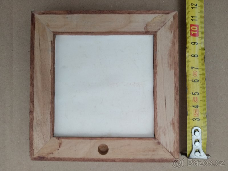 Miniatura Týnec nad Sázavou, zarámovaná v mahagonovém dřevu. - 6