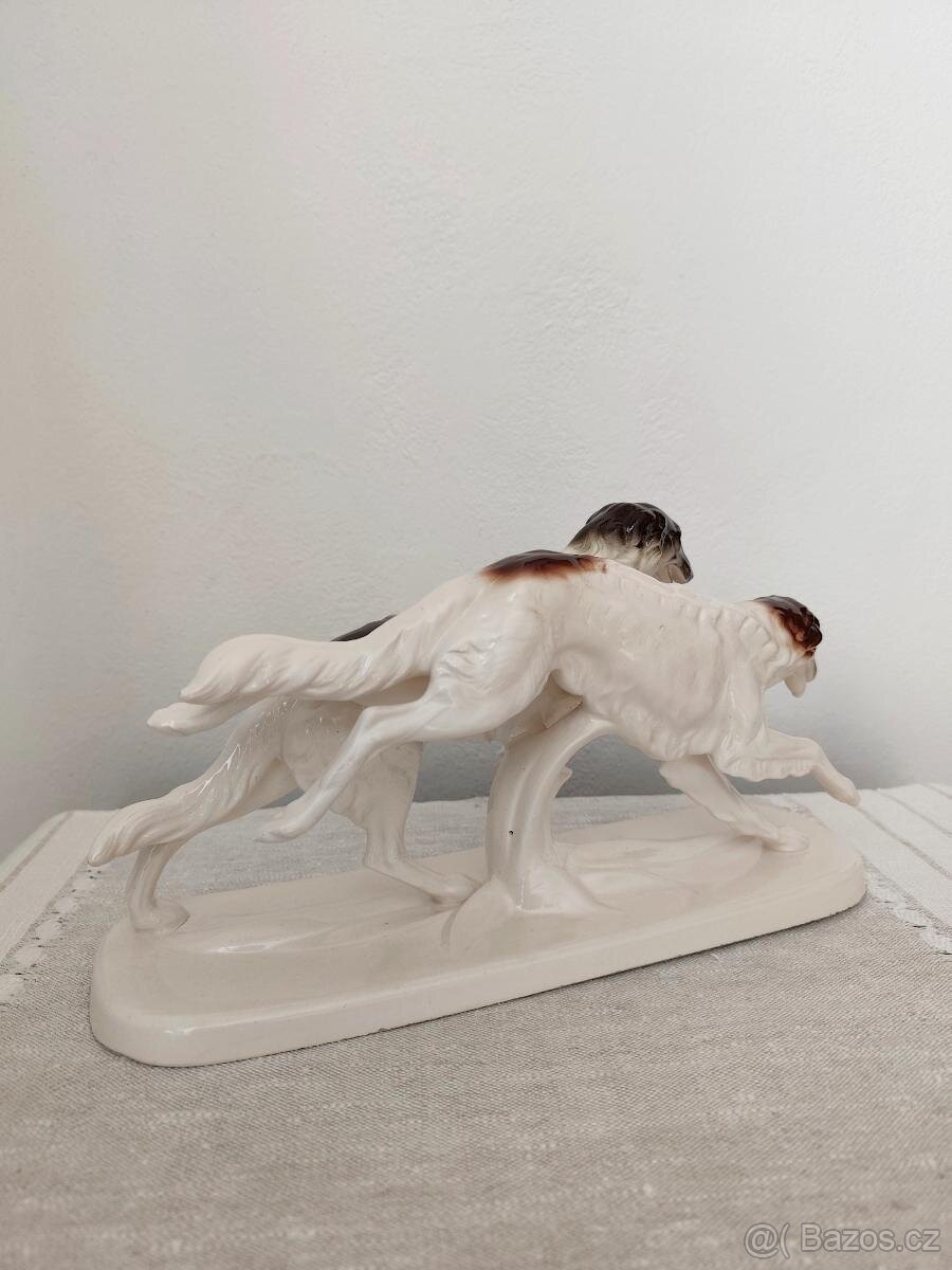 Hertwig chrti psy porcelánová soška - 6