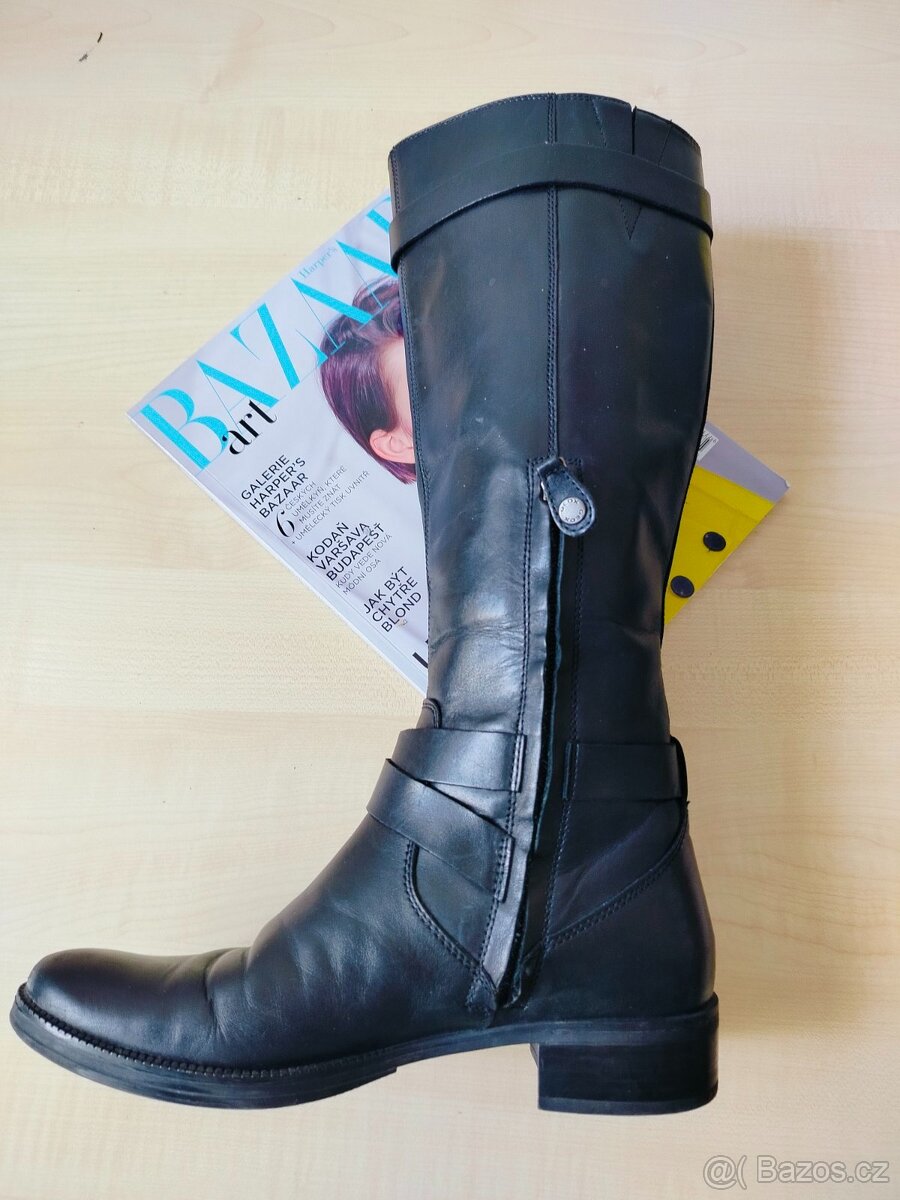 Kožené kozačky Geox vel. 36.5 - 6