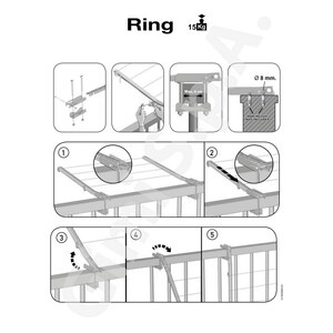 Sušák na prádlo na zábradlí sklopný - 6