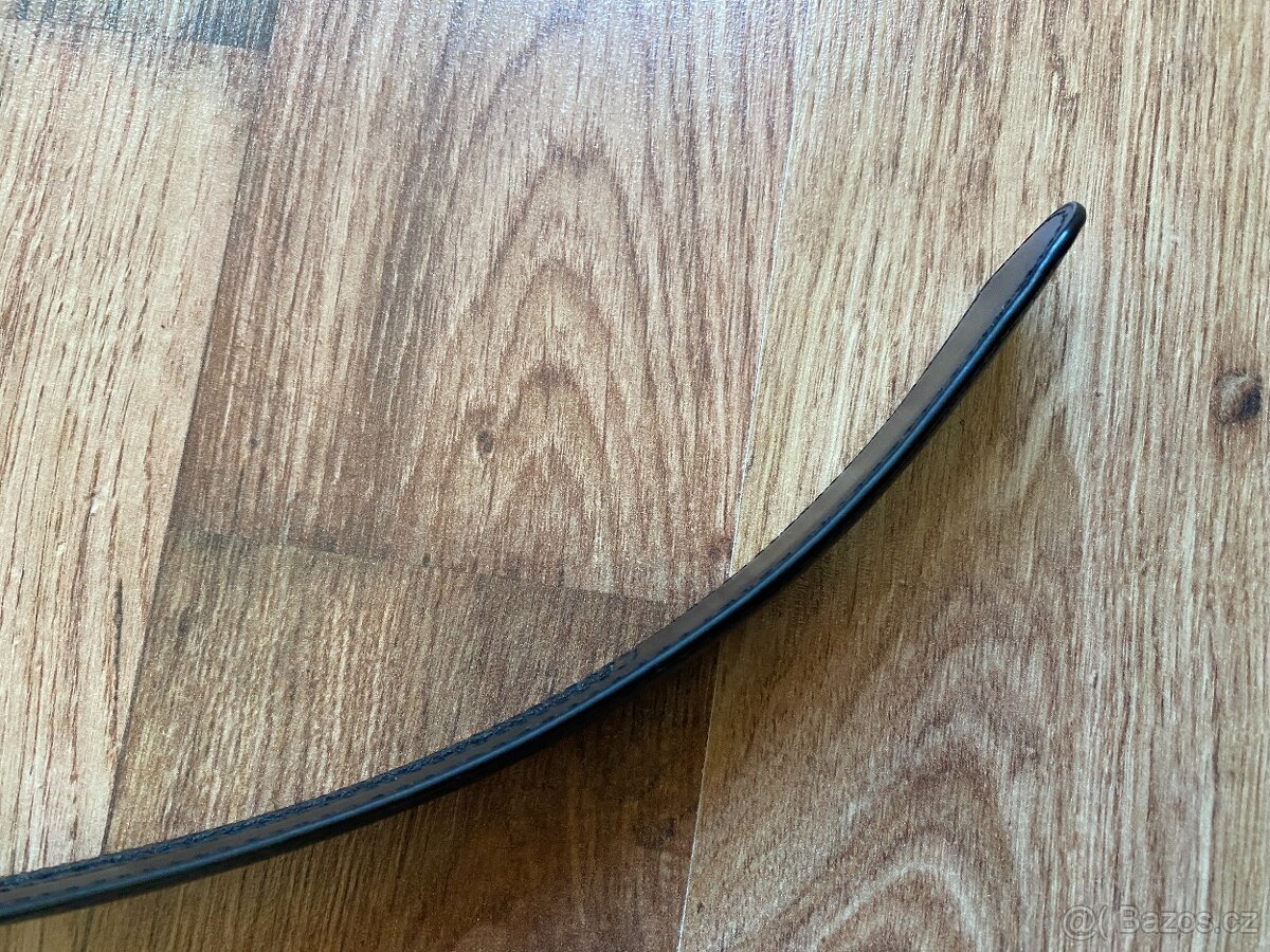 Nový pánský kožený opasek Bandi s aut. sponou-černý, nastav. - 6