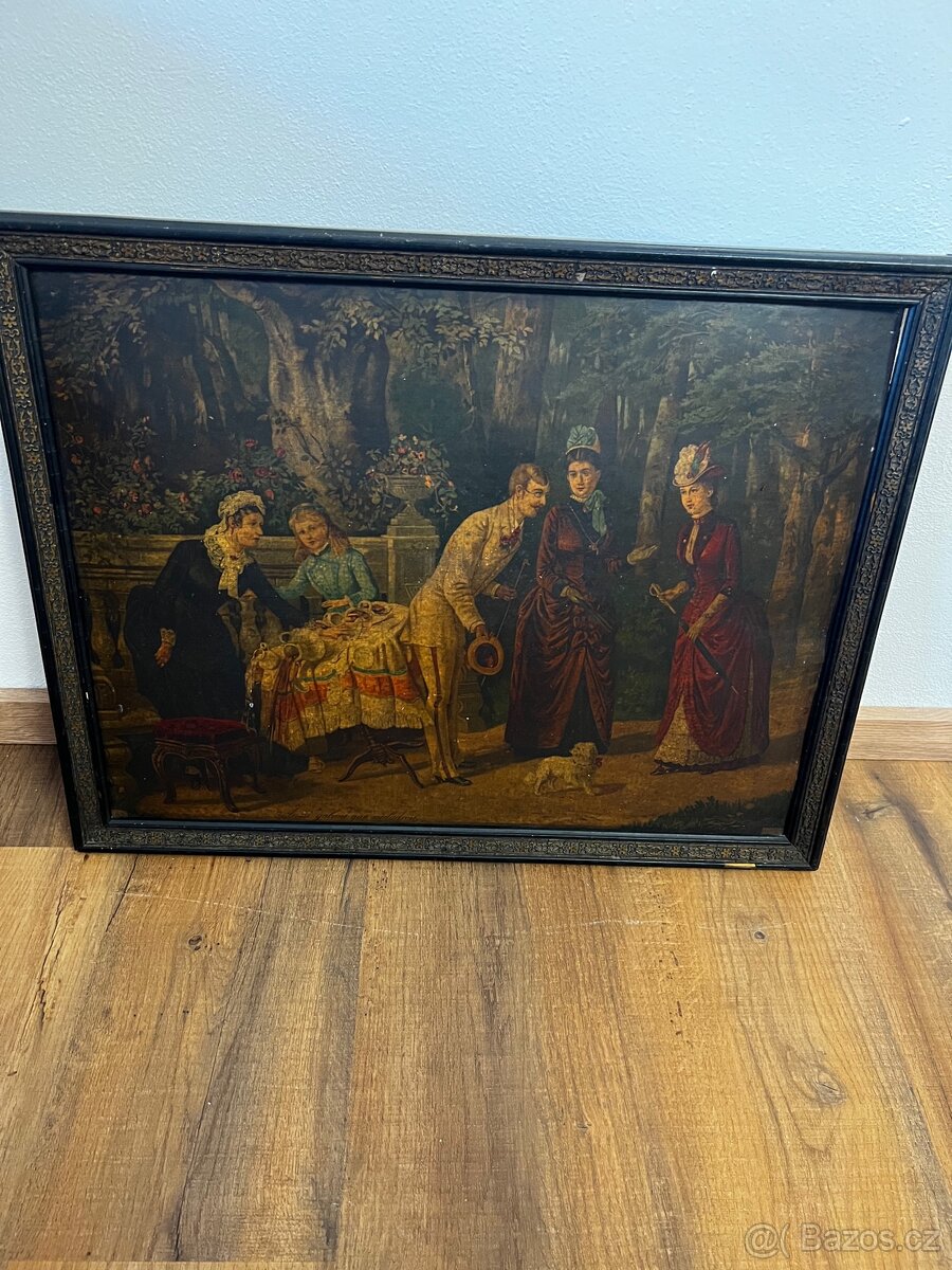 Staré obrazy cena za oba, tisk s romantickou tematikou - 6