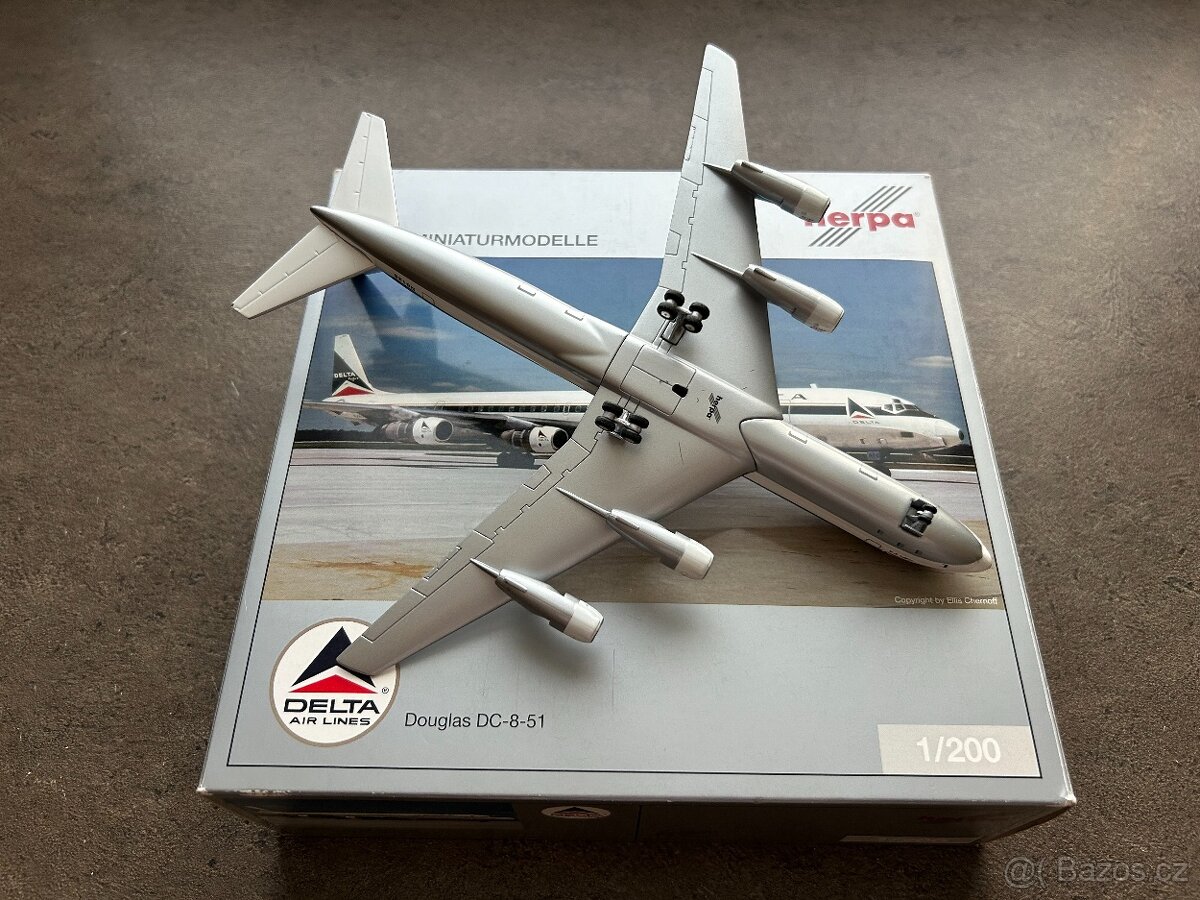 Model letadla Herpa / 1:200 / DC8 / Delta / Yesterday Serie - 6
