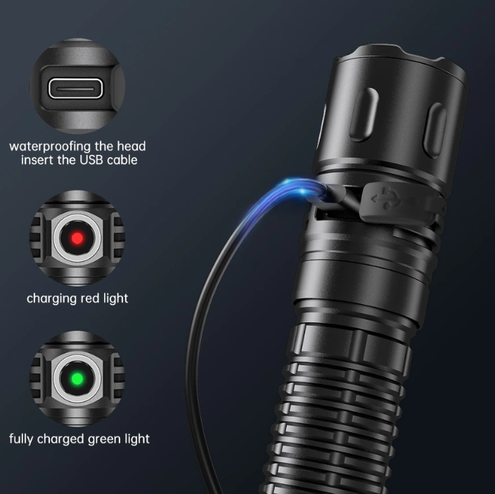 svítilna taktická Wurkkos TD04 3000 L, USB, 21700 5000mAh - 6