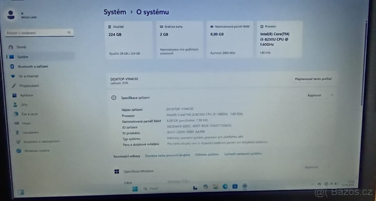 Notebook Dell Latitude 3590, i5, 8GB RAM, SSD - 6