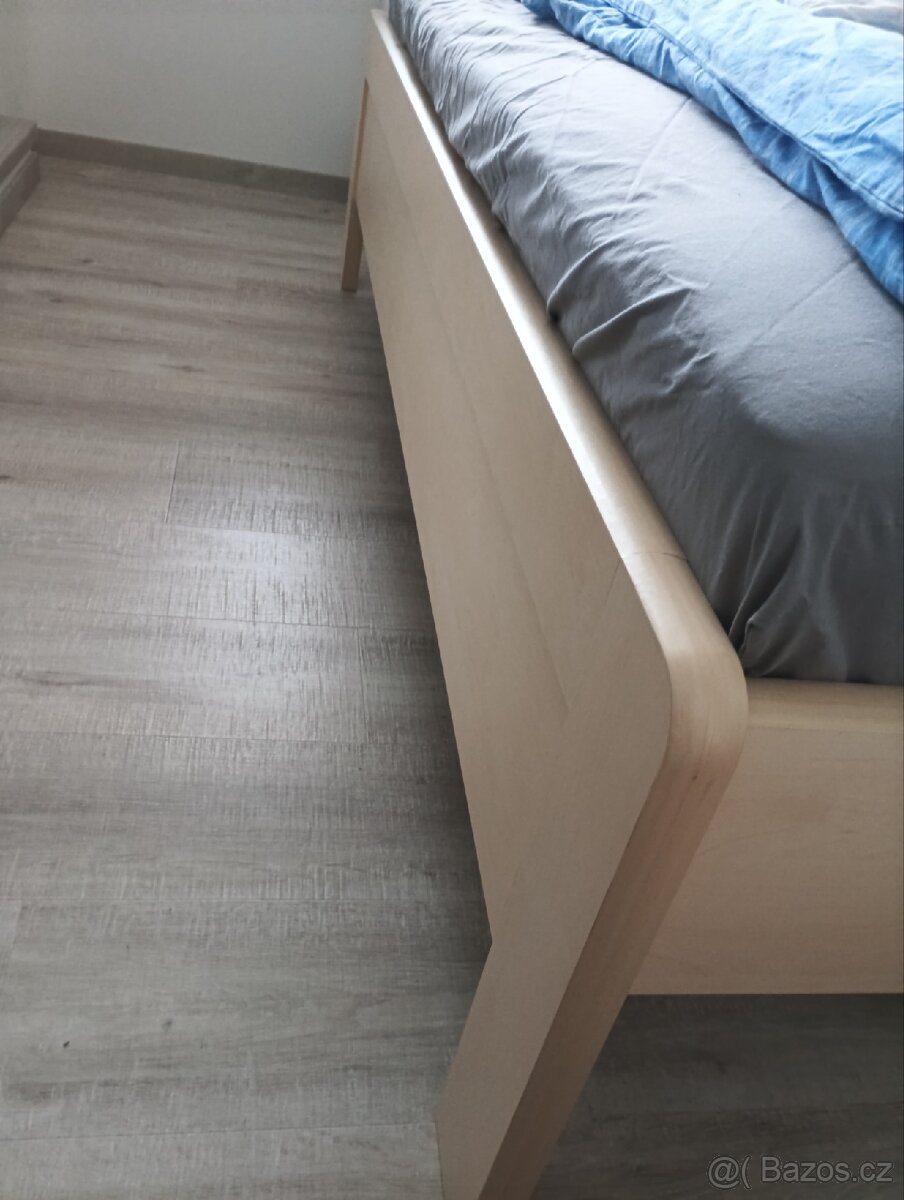 Postel 180x200cm laminát vzhled bříza - 6