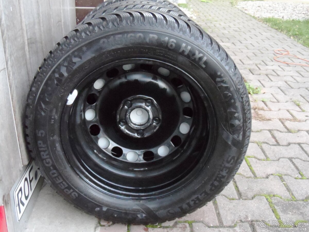 Komplet zimní kola Semperit+ Poklice 215/60/16 ET 41 5X112 - 6