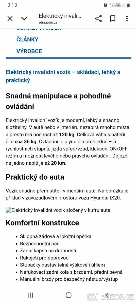 Elektrický invalidní vozík - 6