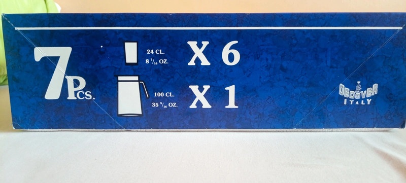 Modrá sada malovaných skleniček a džbánu - 6