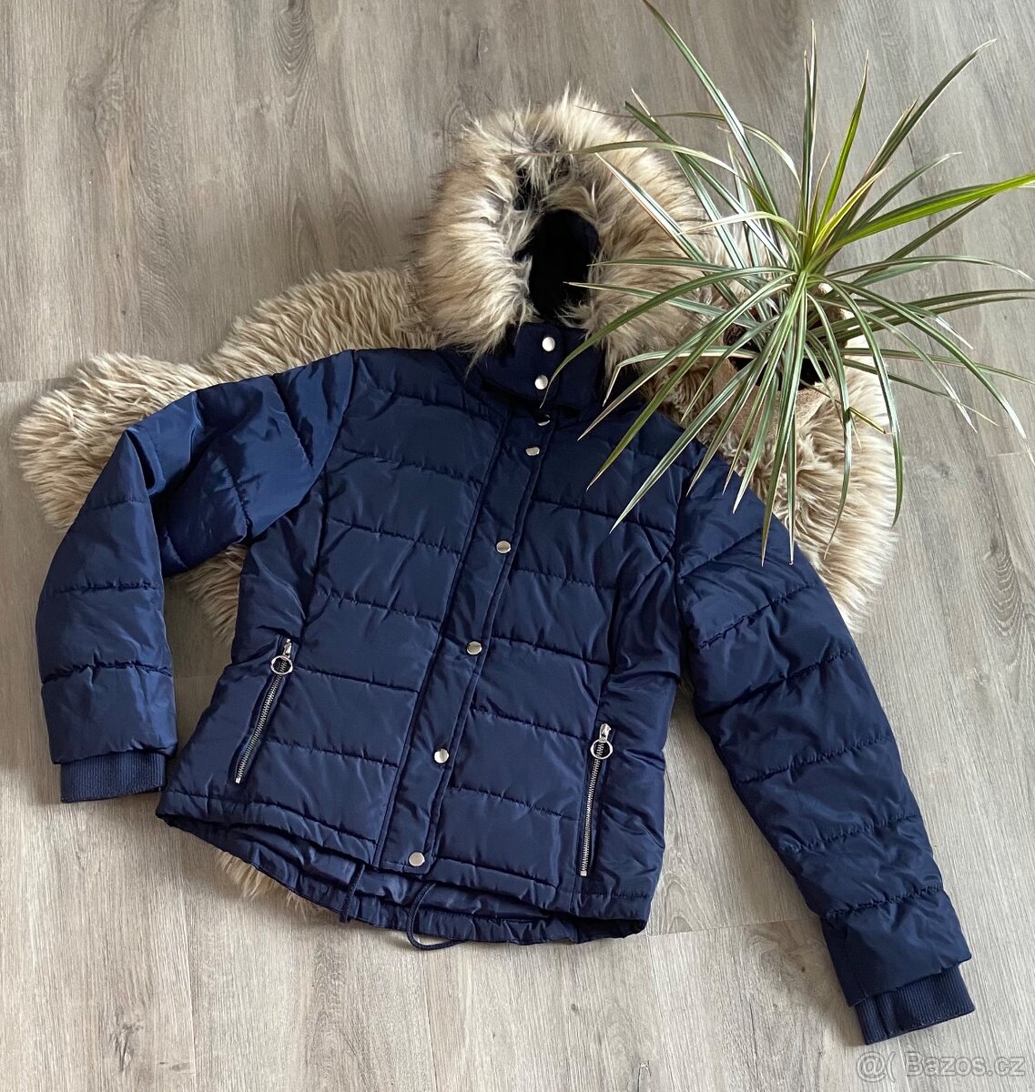 Dámská prošívaná zimní bunda Blue Motion M/L - 6
