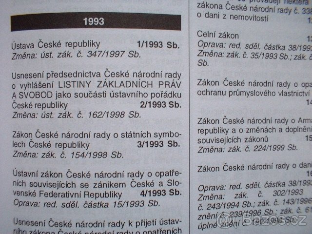 Právní předpisy ČR přehled a členění zákonů výklad znění - 6