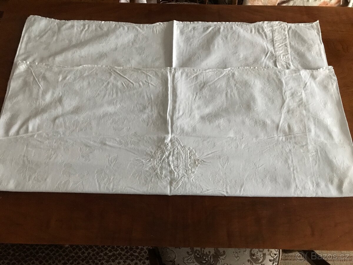 Starožitné prošívané a paličkované povlečení - 6