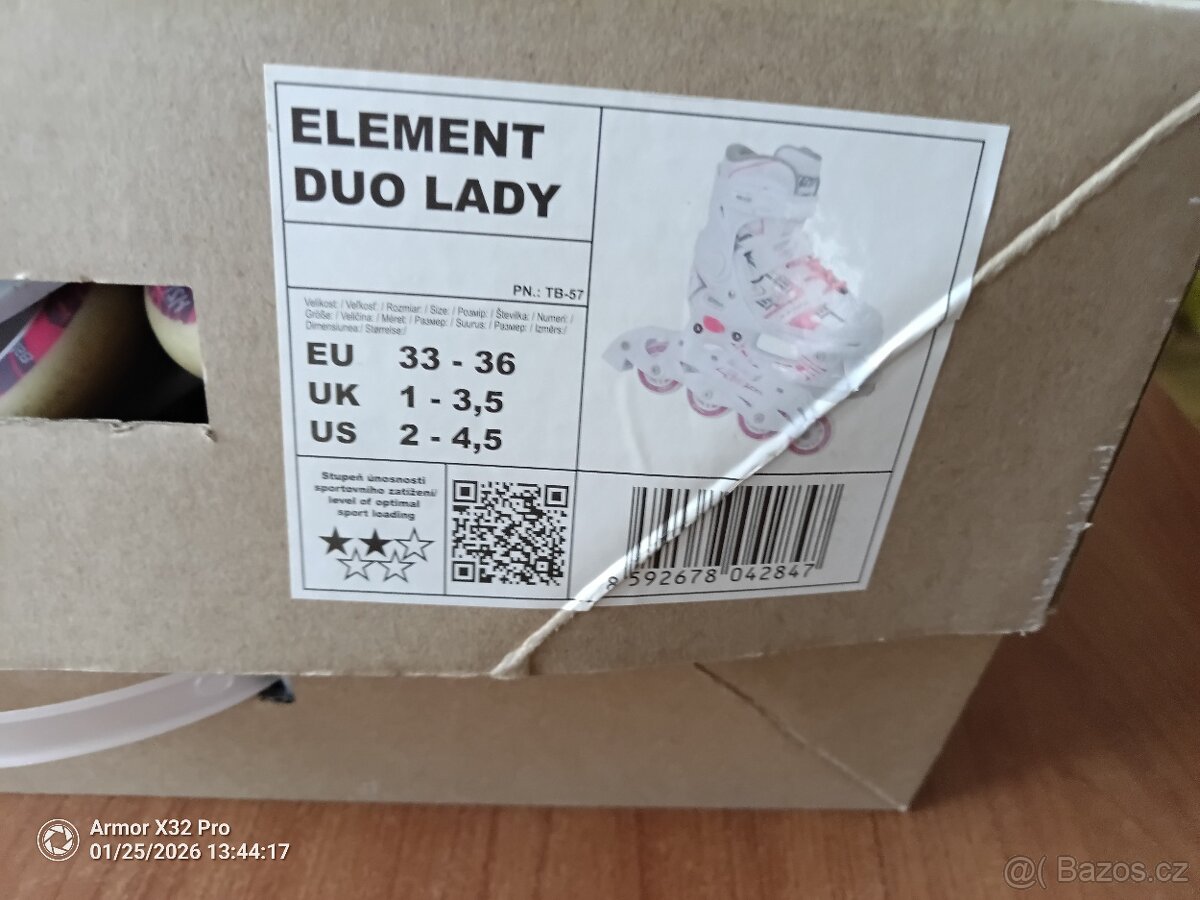 Dívčí brusle Element Duo Lady 2v1 vel 33-36 - 6