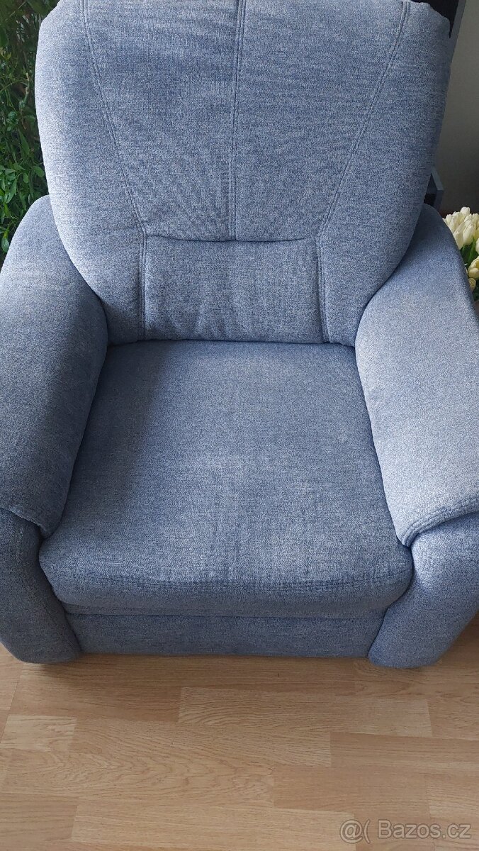 Sedaci souprava ,sedomodra - 6