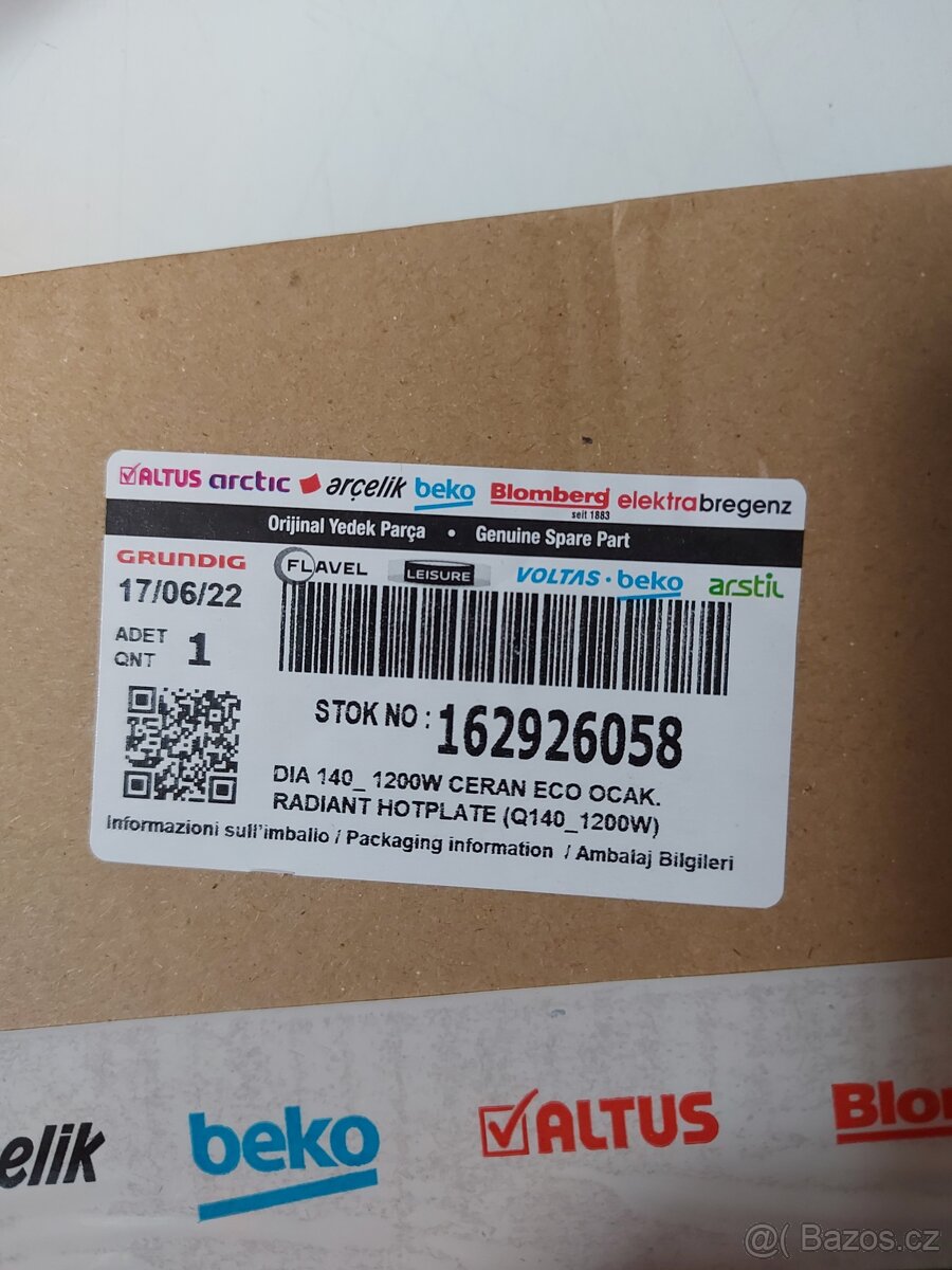 Náhradní plotýnky Beko atd. - 6