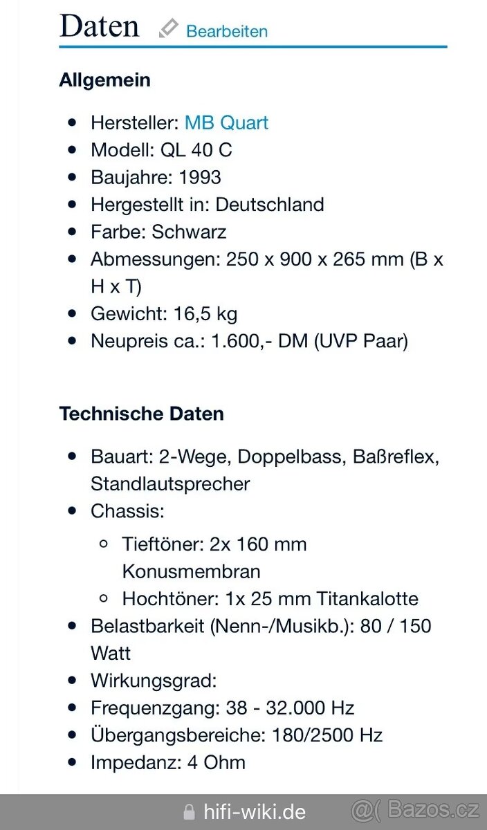 Sloupové repro MB Quart QL-40C-TOP stav. - 6