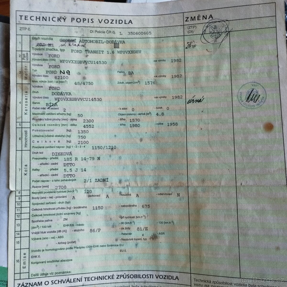 Ford Tranzit 1,6 benzin, MK2 predfacelift 1982 - 6