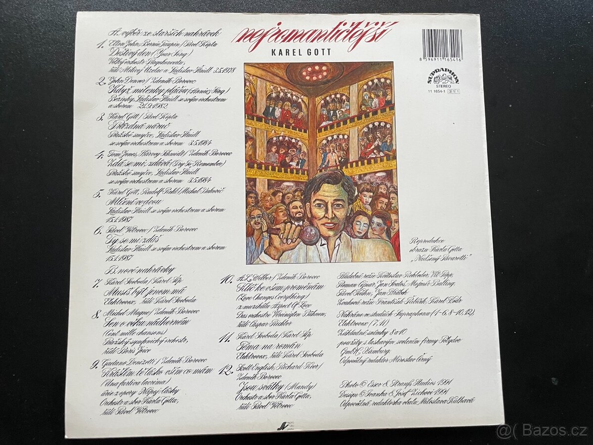 4x LP desky Karel Gott, 1x SP + originální plakát - 6