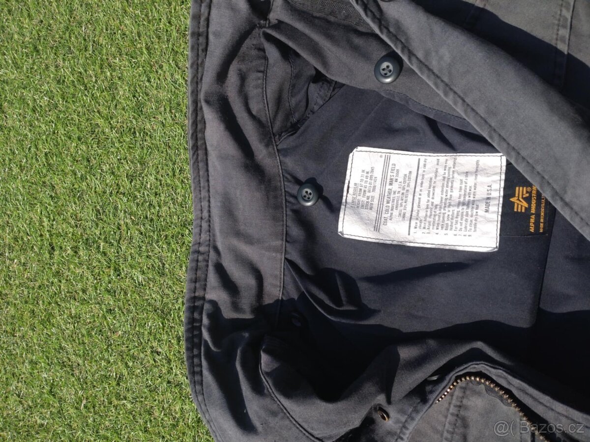 BUNDA PARKA M65 ALPHA INDUSTRIES XL/R ČERNÁ - 6