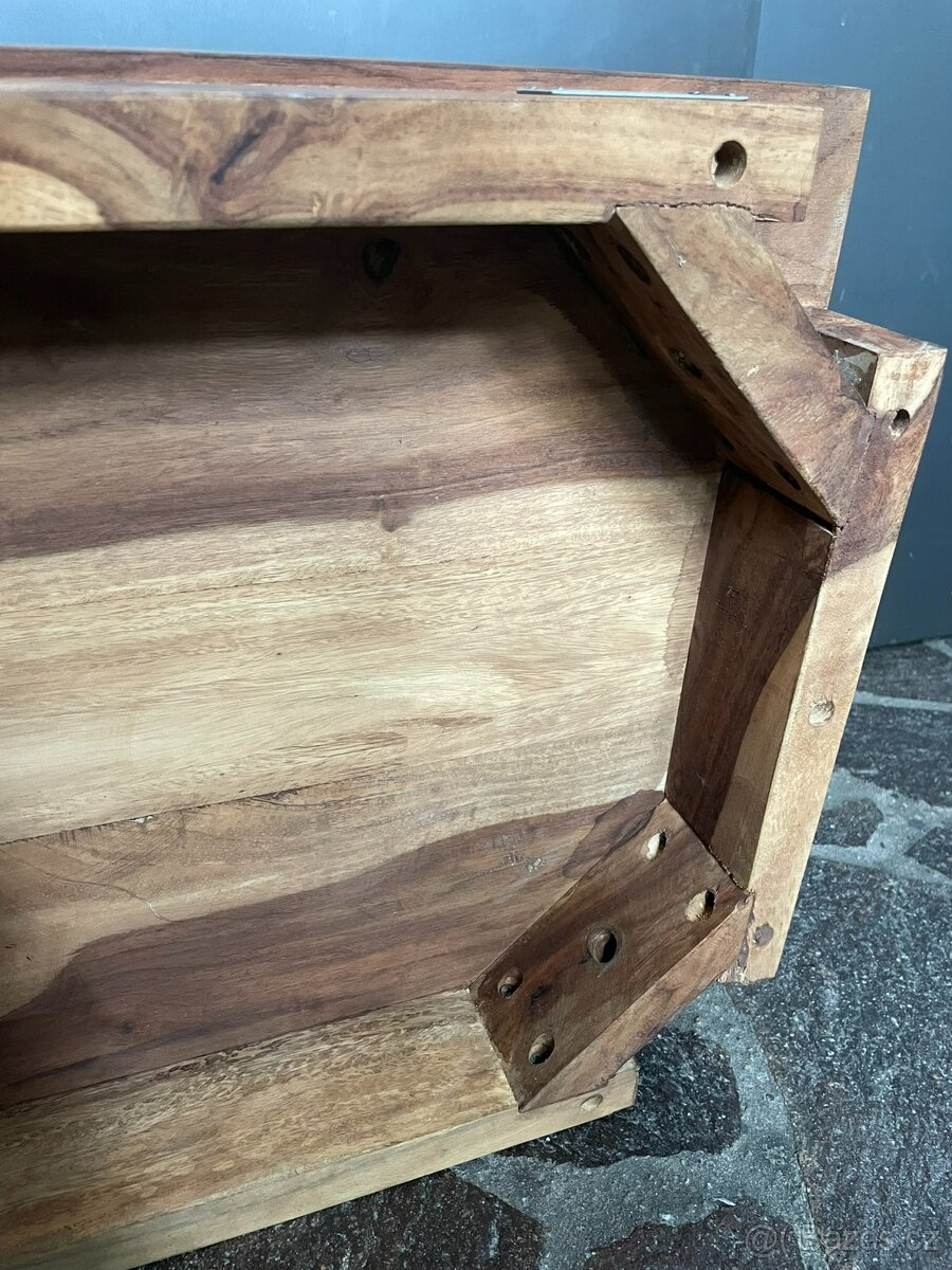 Dřevěná lavice masivní dřevo Sheesham - 6